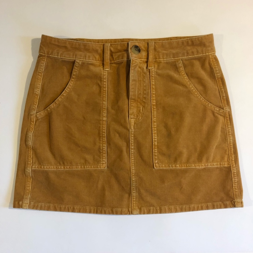 American Eagle camel corduroy mini skirt